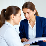 Supportive Colleague Interaction**

"Two fully clothed professional therapists in a brightly lit office, discussing a case file. One therapist is offering a comforting hand on the other's shoulder. Focus on empathy and collaboration. Safe for work, appropriate content, perfect anatomy, natural proportions, professional environment, high quality."

**