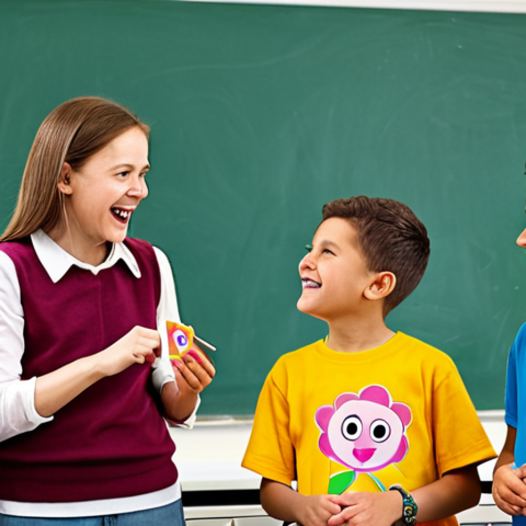 놀이치료사로서 아동 정서 문제 해결법 - Emotional Intelligence Development**
A bright, modern classroom setting with children (ages 6-8), f...